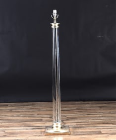 Contemporary Glass and Metal Floor Lamp