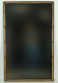 Gold & Black Painted Faux Bamboo Mirror