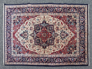 Sabzevar Heriz Style Wool Rug 6-6 x 9-5