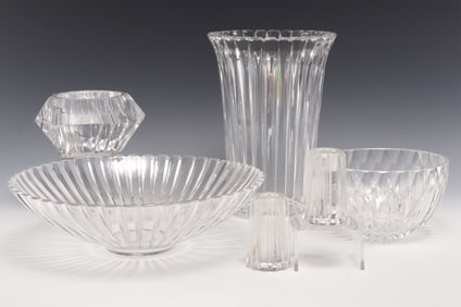 Tiffany & Orrefors - Candlesticks, Bowls, Vase