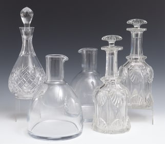 Group of Various Decanters