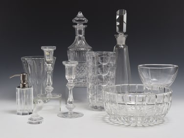 Group of Cut Glass Table Objects