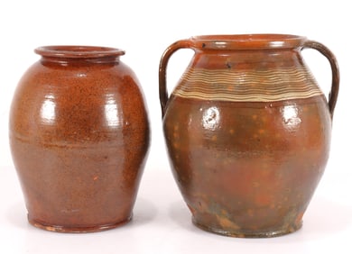 Two Earthenware Storage Vessels