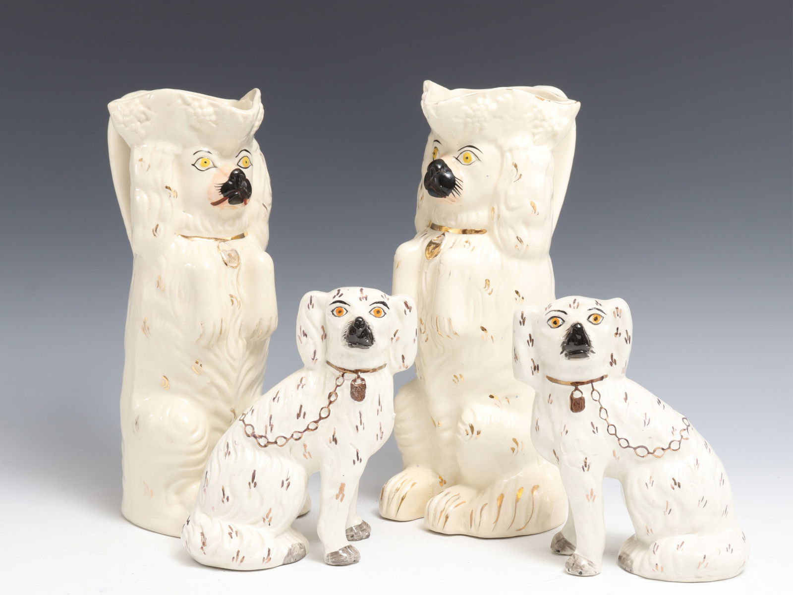 Staffordshire Spaniel Pitchers and Figures (1 of 6)