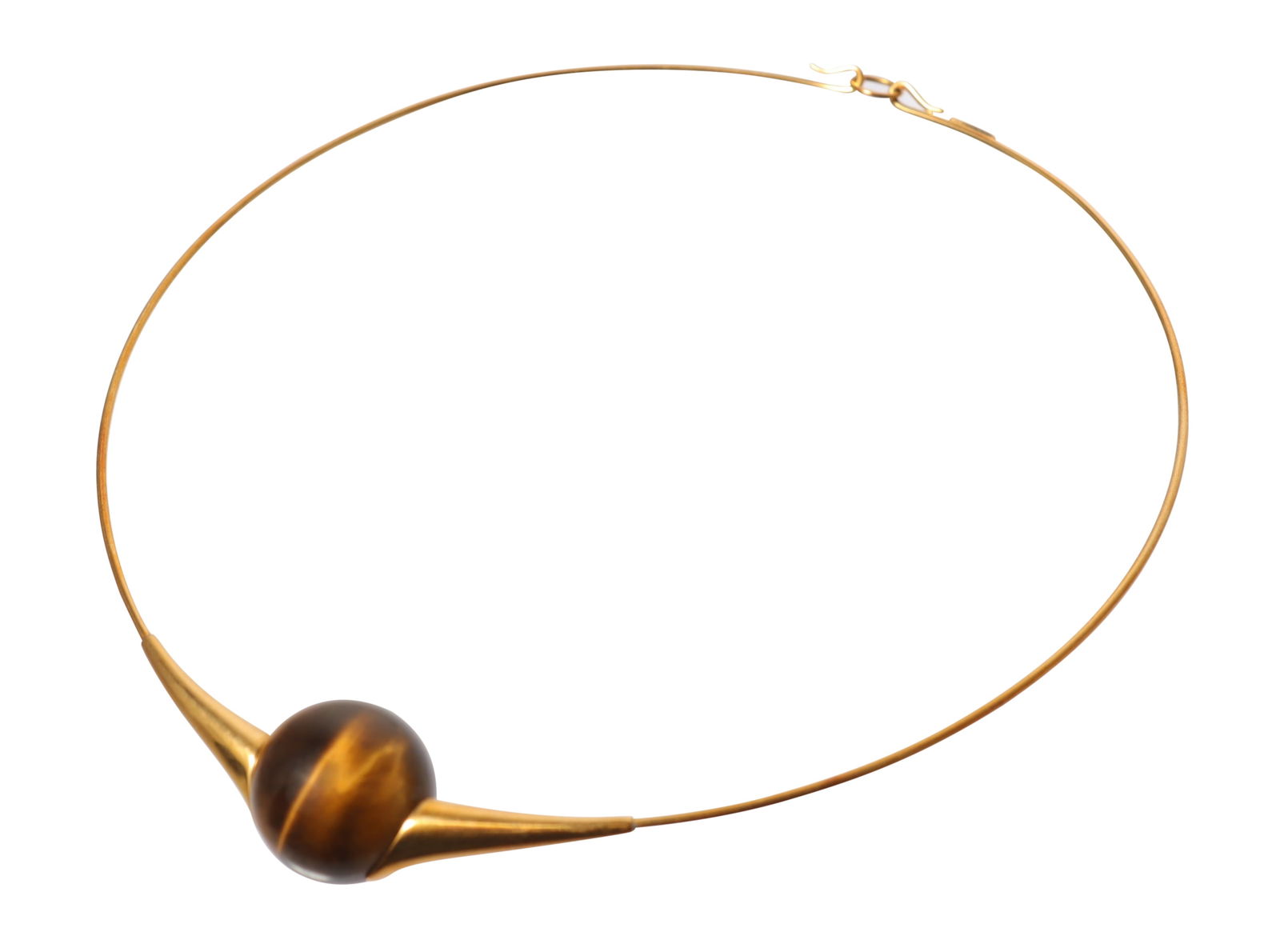 Tiffany & Co, Elsa Peretti Tiger's Eye 18K Collar (1 of 6)