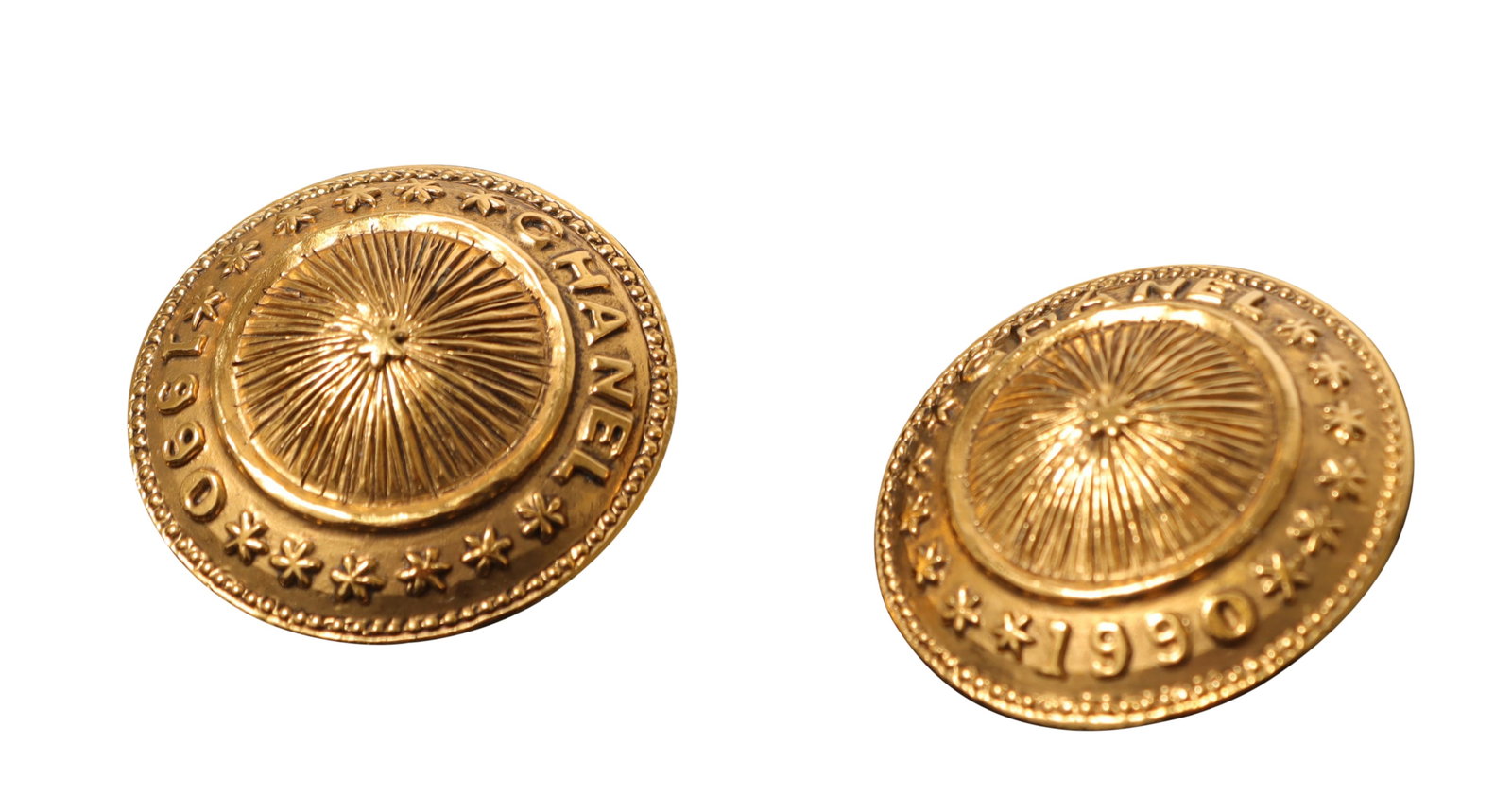 Vintage Chanel 1990 Medallion Earrings (1 of 6)