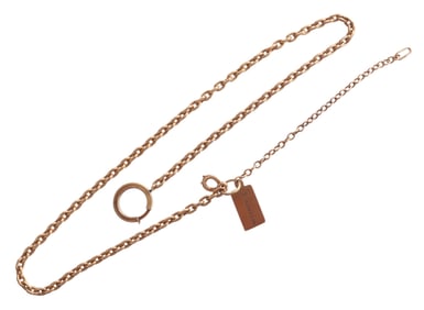 14K Yellow Gold Pocket Watch Chain