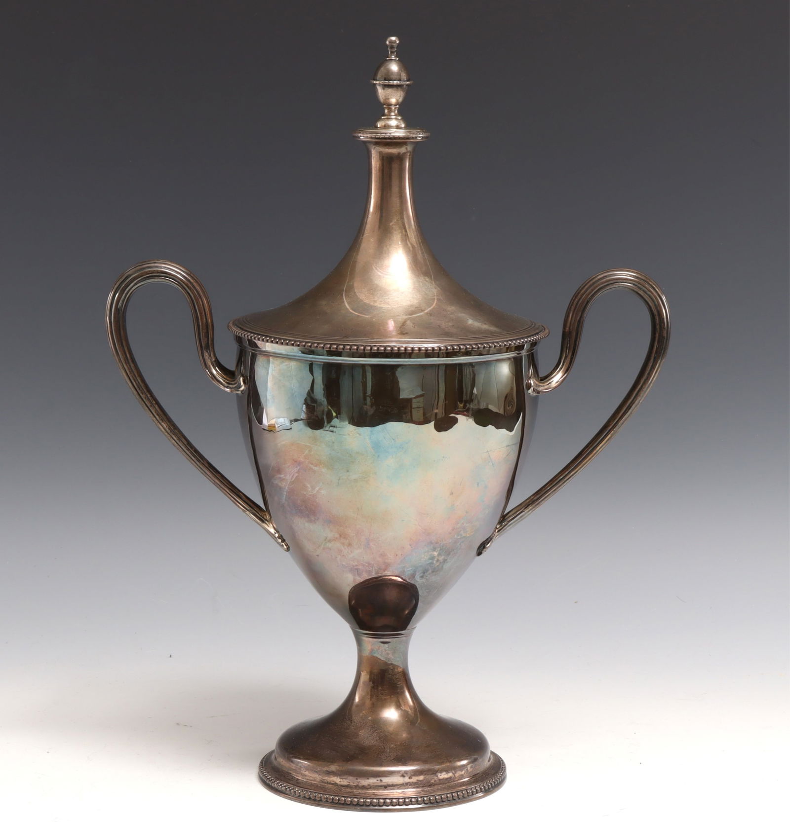 George III Sterling Silver Covered Urn, Charles Wright 1776 (1 of 5)