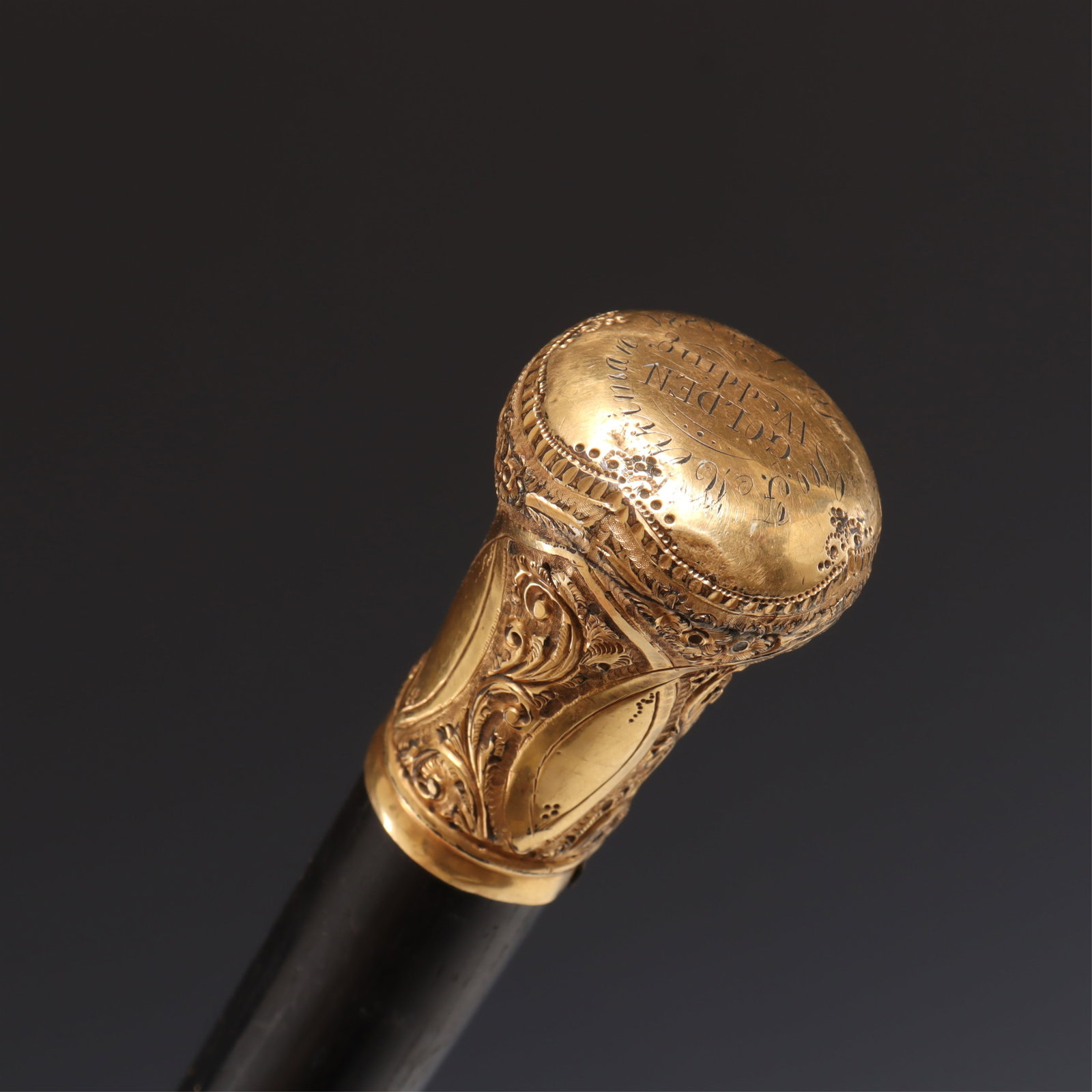 Gold Plated Walking Stick, 19th C (1 of 5)