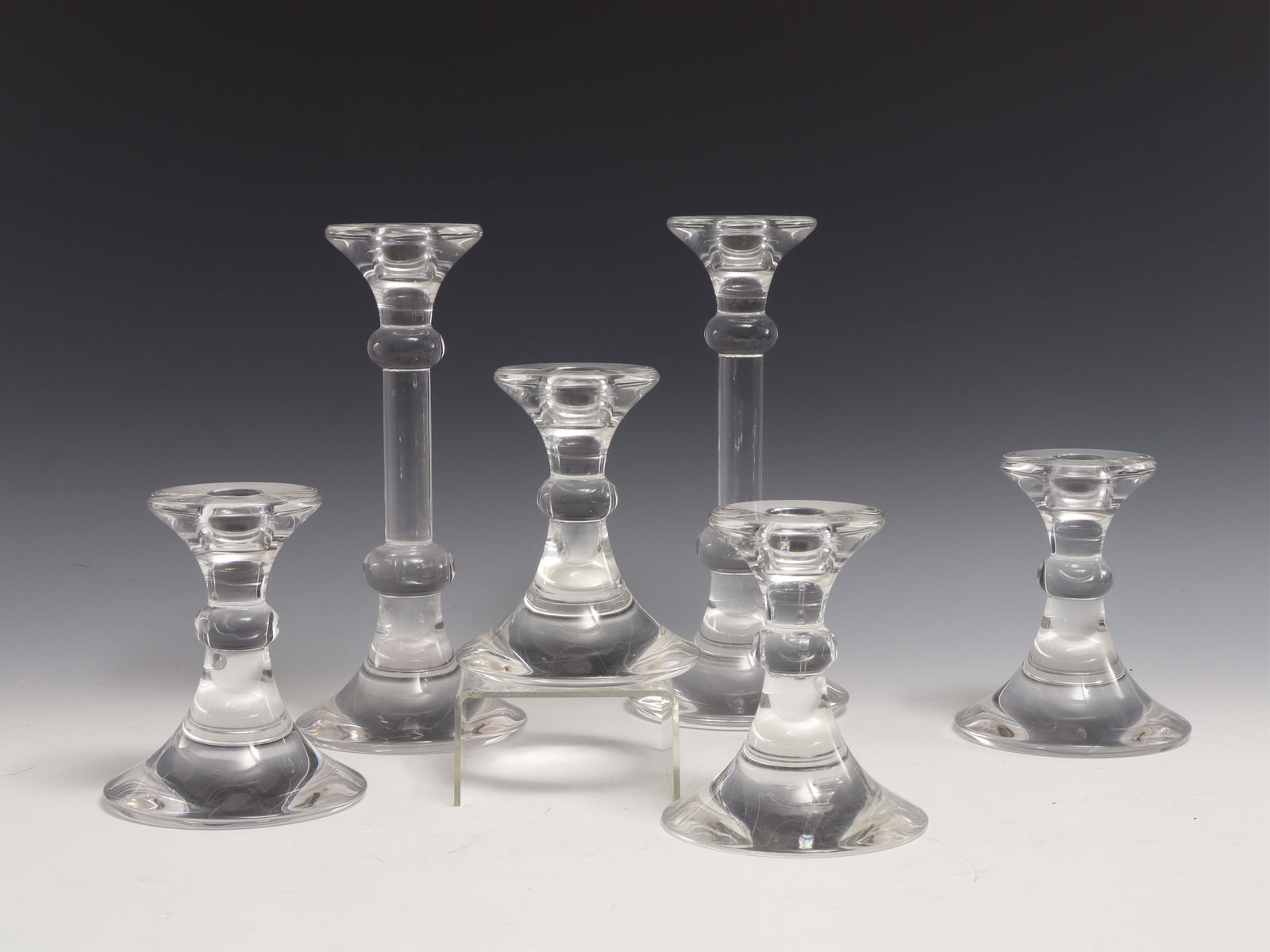 Val St Lambert - Three Pairs of Candlesticks (1 of 5)