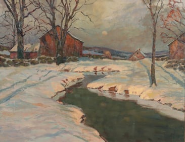 Robert Emmett Owen - Winter Scene Cornwall CT O/C