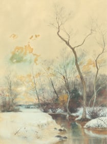 William Merritt Post - Winter Landscape