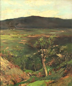 Amedee Boucher - Paysage Pres de Lyons O/M