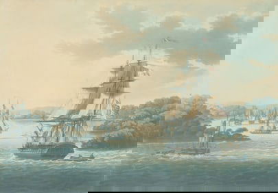 After Joseph Moore - Marine Scene Aquatint