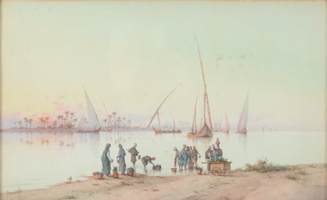 Spyridon Scarvelli - Fisherman on the Nile W/C