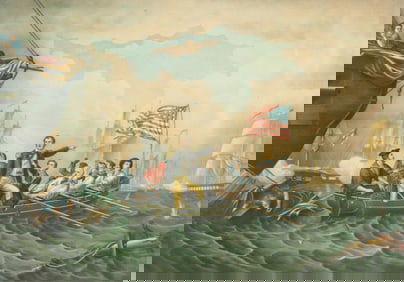 Perry's Victory on Lake Erie - Lithograph