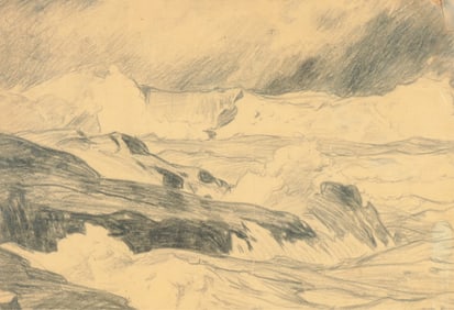 Frederick J. Waugh - Crashing Waves onto Shore