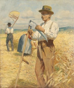 Adolf Hosse - Man with Scythe - O/B