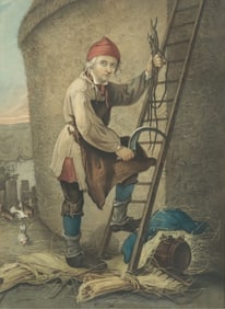 "The Thatcher" - Engraving