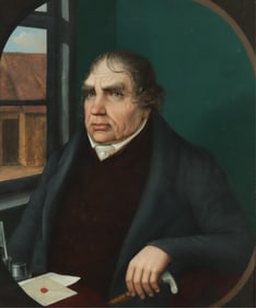 English School - Portrait of a Man O/C