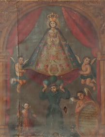 18th C Spanish Colonial Mexican Retablo - O/C