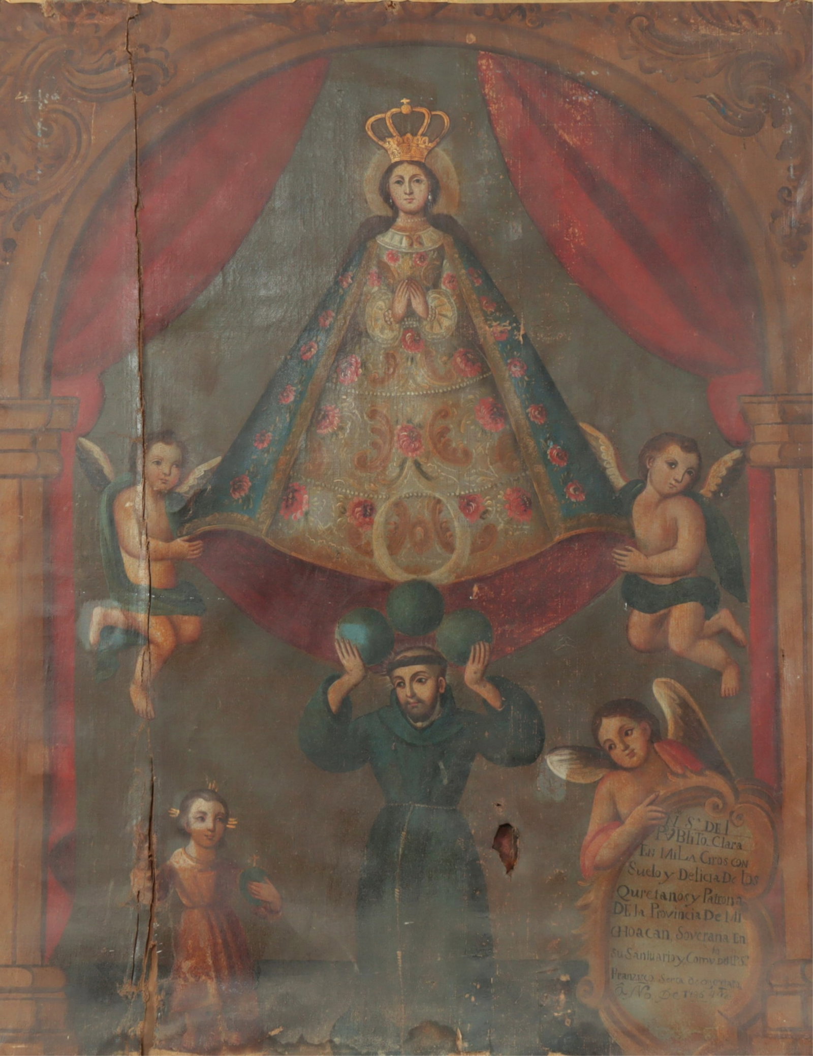 18th C Spanish Colonial Mexican Retablo - O/C (1 of 9)