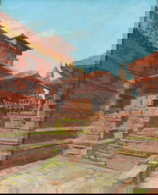 Antoine Druet - Nepalese Temples - O/C