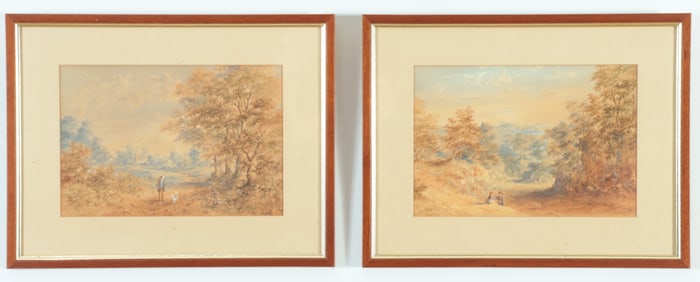Josiah Parlby - Two Watercolor Landscapes