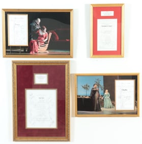 4 Metropolitan Opera Signed Playbills