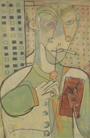 William M Kent - Smokey The Bear - paint on board