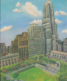 Bryant Park View with Public Library, O/B