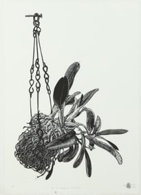 Osmeivy Ortega Pacheco - Hung Orchid Woodcut