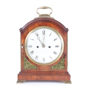 Georgian Brass Mounted Mahogany Bracket Clock