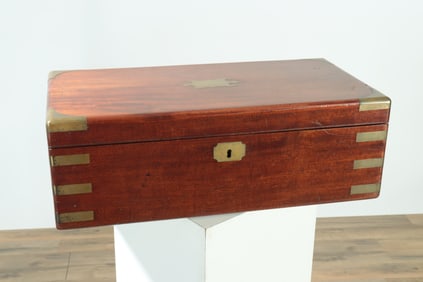 Victorian Brass Mounted Mahogany Lap Desk