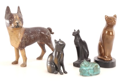 Group of Animal Sculptures, 20th C
