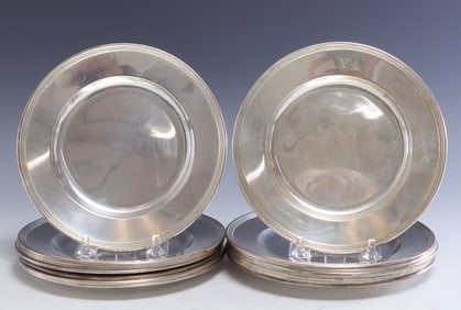 Group of Sterling Silver Bread Plates
