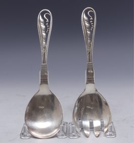 Pair of Georg Jensen Sterling Silver Utensils