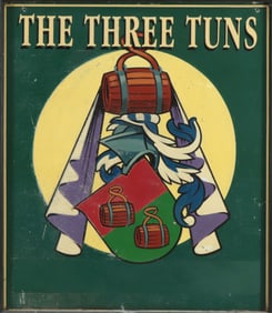 THE THREE TUNS - English Pub Sign