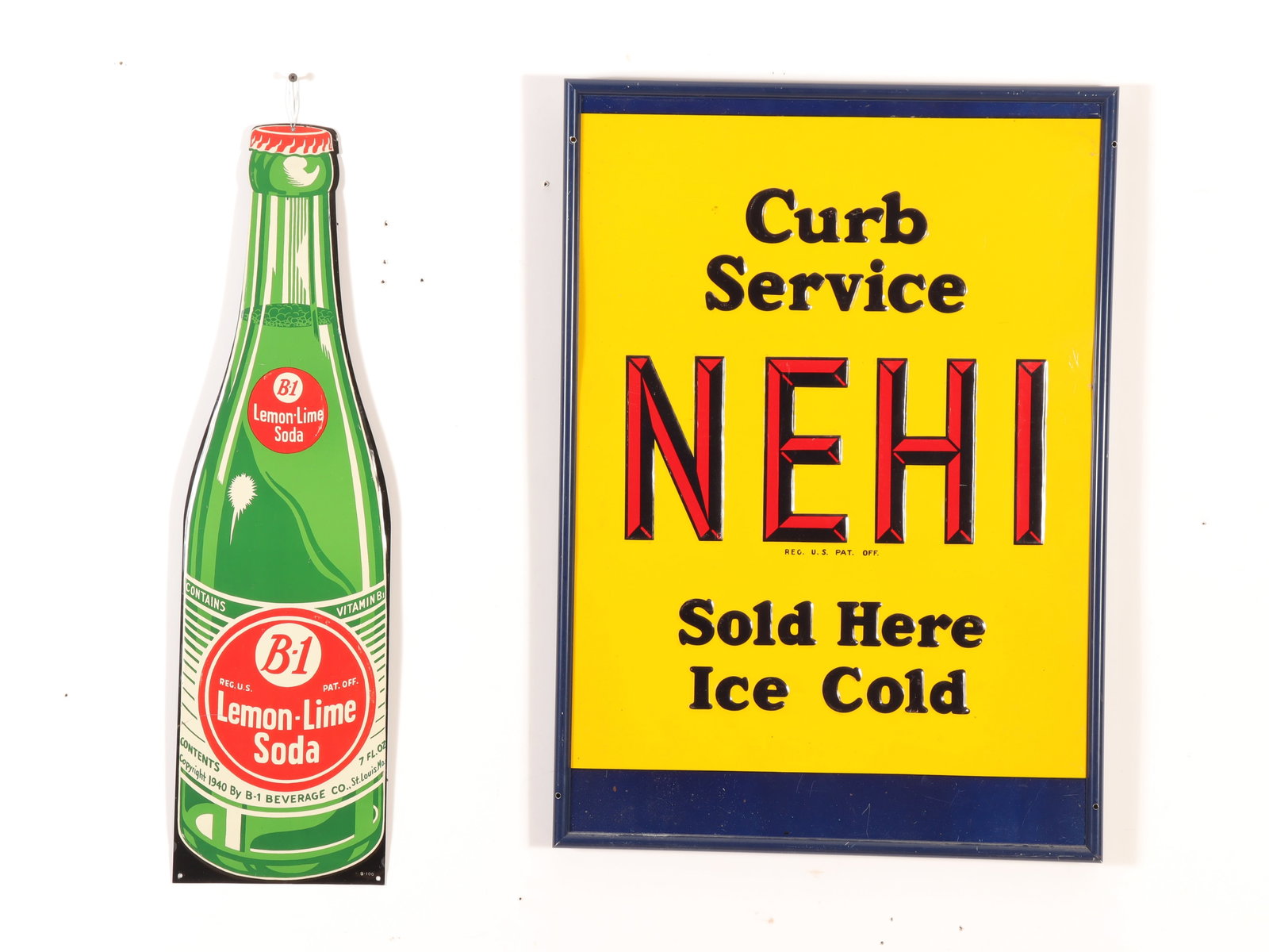NEHI & B-1 Lemon Lime Advertisement Signs (1 of 5)