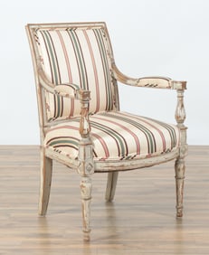 Directoire Style Painted Fauteuil