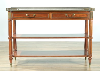 Louis XVI Style Brass Mtd Console Desserte