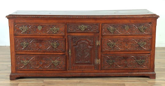 Welsh Oak Dresser Base, 19th C.