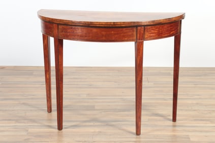 George III Inlaid Satinwood Games Table, 18th C.