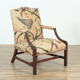 George III Style Mahogany Library Armchair