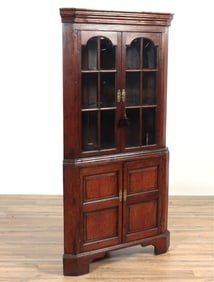 George III Style Oak Corner Cupboard