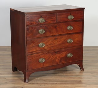 Regency Inlaid Mahogany Chest of Drawers, 19th C.