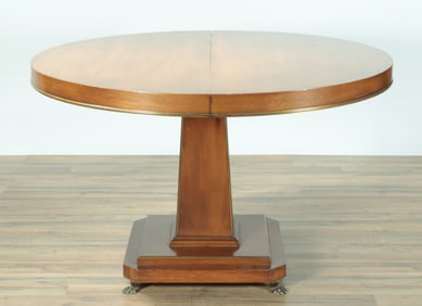 Regency Style Mahogany & Brass Ext Dining Table