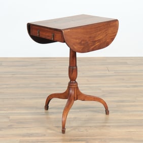 Regency Style Mahogany Drop-Leaf Side Table