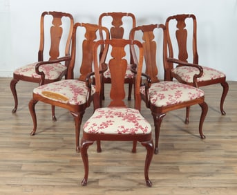 Queen Anne Style Mahogany Dining Chairs