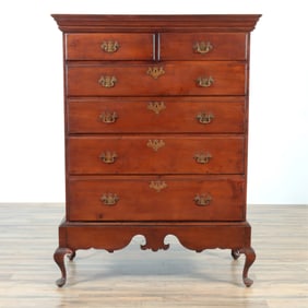 Chippendale Cherry Chest on Stand, 18th C.